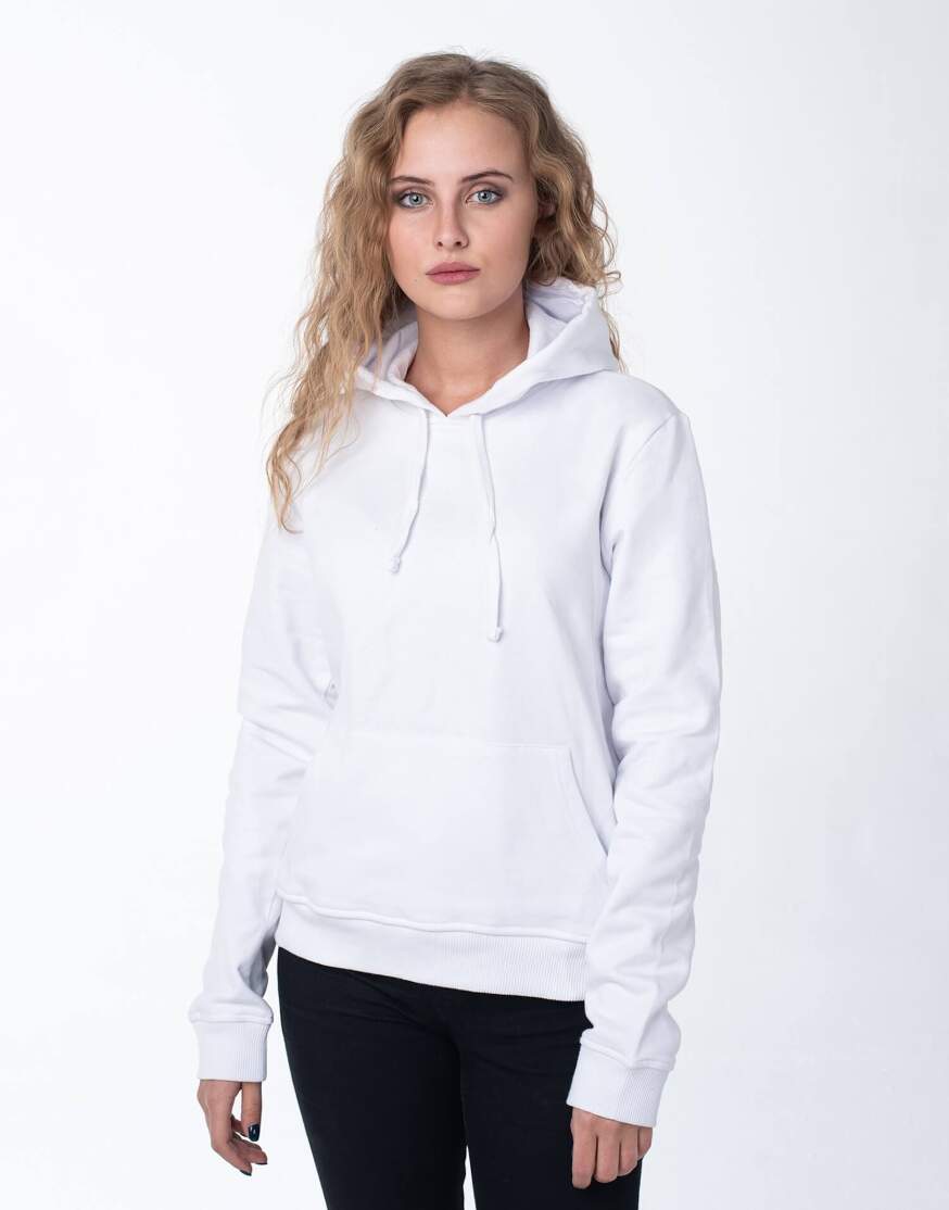 Белое женское худи оптом